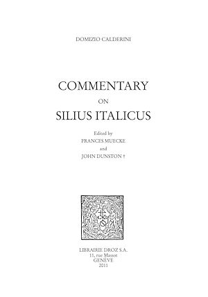 Téléchargez le livre :  Commentary on Silius Italicus