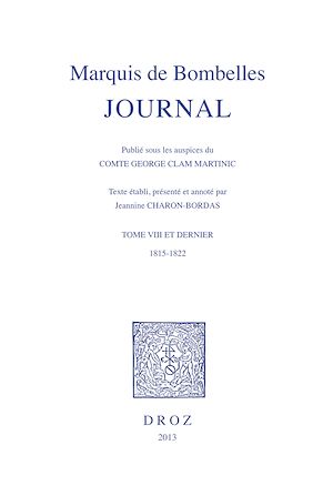 Téléchargez le livre :  Journal Tome VIII et dernier (1815-1822)