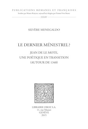 Téléchargez le livre :  Le dernier ménestrel ?