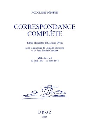 Téléchargez le livre :  Correspondance complète. Volume VII