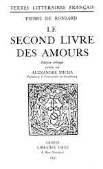 Télécharger le livre :  Le second Livre des amours