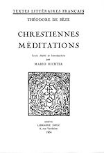 Télécharger le livre :  Chrestiennes méditations