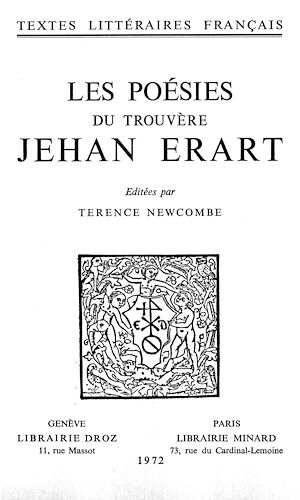 Téléchargez le livre :  Les Poésies du trouvère Jehan Erart