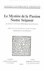 Télécharger le livre :  Le Mystère de la Passion Nostre Seigneur