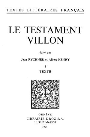 Téléchargez le livre :  Le Testament