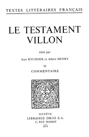 Téléchargez le livre :  Le Testament