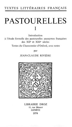 Téléchargez le livre :  Pastourelles