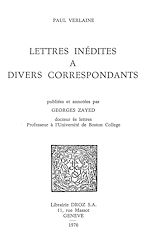 Télécharger le livre :  Lettres inédites à divers correspondants