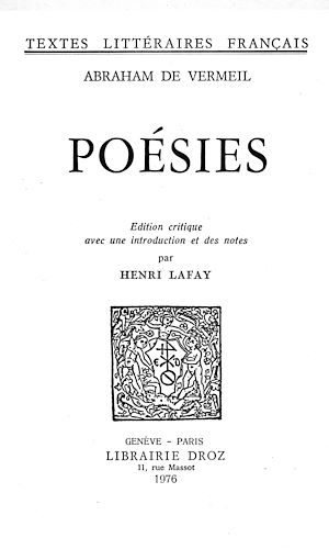 Téléchargez le livre :  Poésies