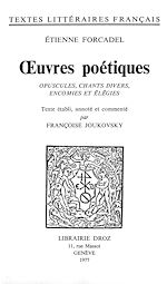 Télécharger le livre :  Œuvres poétiques