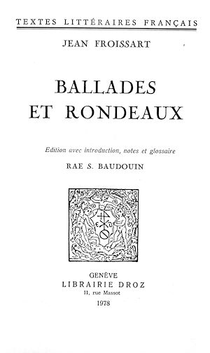 Téléchargez le livre :  Ballades et rondeaux