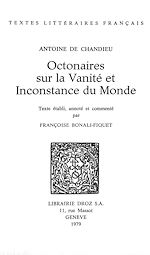 Télécharger le livre :  Octonaires sur la vanité et inconstance du monde