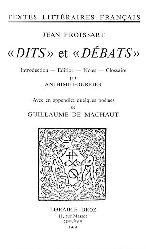 Téléchargez le livre :  "Dits" et "Débats"