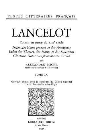 Téléchargez le livre :  Lancelot : roman en prose du XIIIe siècle