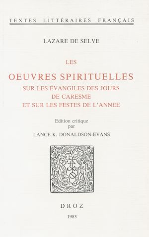 Téléchargez le livre :  Les Œuvres spirituelles