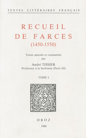 Téléchargez le livre :  Recueil de farces (1450-1550)