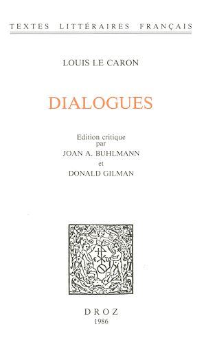 Téléchargez le livre :  Dialogues