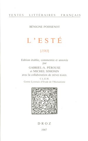 Téléchargez le livre :  L'Esté (1583)