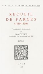 Télécharger le livre :  Recueil de farces (1450-1550)