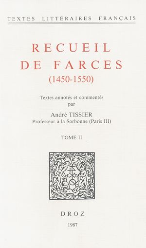 Téléchargez le livre :  Recueil de farces (1450-1550)