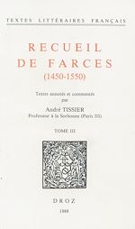 Télécharger le livre :  Recueil de farces (1450-1550)