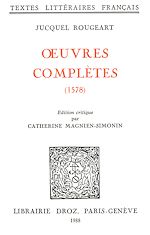 Télécharger le livre :  Œuvres complètes (1578)