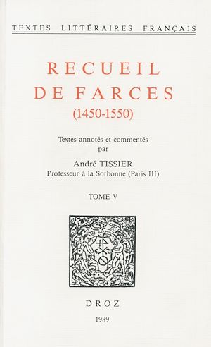 Téléchargez le livre :  Recueil de farces (1450-1550)