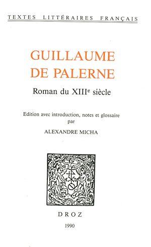 Téléchargez le livre :  Guillaume de Palerne