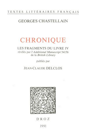 Téléchargez le livre :  Chronique. Les fragments du Livre IV révélés par l'Additional Manuscript 54156 de la British Library