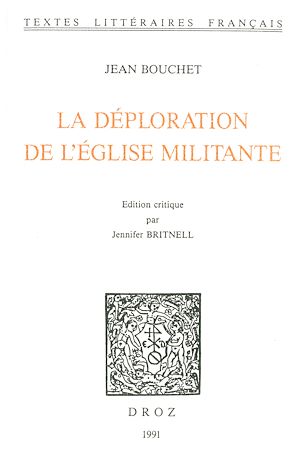 Téléchargez le livre :  La Déploration de l'église militante