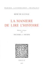 Télécharger le livre :  La Manière de lire l'histoire