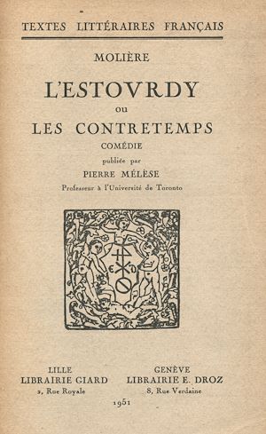 Téléchargez le livre :  L'Estourdy ou les Contretemps