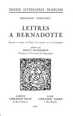 Télécharger le livre :  Lettres à Bernadotte