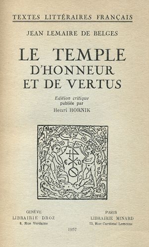 Téléchargez le livre :  Le Temple d'Honneur et de Vertus