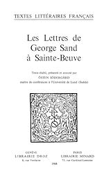Télécharger le livre :  Les Lettres de George Sand à Sainte-Beuve