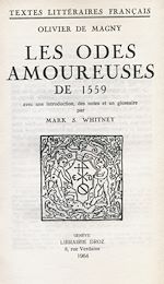 Télécharger le livre :  Les Odes amoureuses de 1559