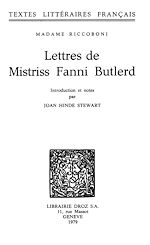 Télécharger le livre :  Lettres de Mistriss Fanni Butlerd