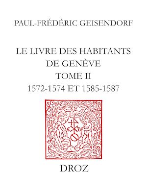 Téléchargez le livre :  Le livre des habitants de Genève