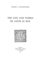 Télécharger le livre :  The Life and Works of Louis Le Roy