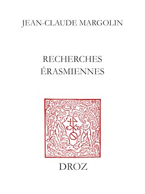 Téléchargez le livre :  Recherches érasmiennes