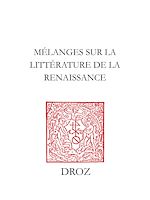 Télécharger le livre :  Mélanges sur la littérature de la Renaissance
