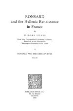 Télécharger le livre :  Ronsard and the Hellenic Renaissance in France
