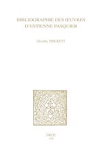 Télécharger le livre :  Bibliographie des œuvres d'Estienne Pasquier