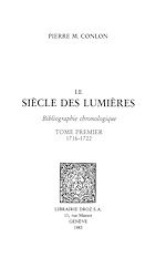 Télécharger le livre :  Le Siècle des Lumières : bibliographie chronologique. T. I, 1716-1722