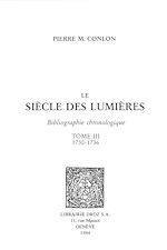 Télécharger le livre :  Le Siècle des Lumières : bibliographie chronologique. T. III, 1730-1736