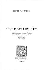 Télécharger le livre :  Le Siècle des Lumières : bibliographie chronologique. T. VII, 1753-1756