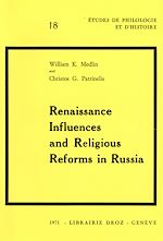Télécharger le livre :  Renaissance Influences and Religious Reforms in Russia : Western and Post-Byzantine Impacts on Culture and Education (16th-17th Centuries)