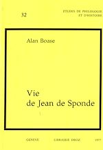 Télécharger le livre :  Vie de Jean de Sponde
