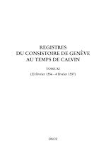 Télécharger le livre :  Registres du Consistoire de Genève au temps de Calvin