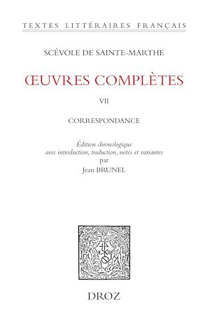 Téléchargez le livre :  Œuvres complètes. T. VII